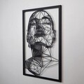 Decoratiune de perete, Antonietta, Otel, 45 x 70 cm, Negru