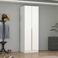 Dulap pentru haine, Hanah Home, Alin, 70x210x52 cm, Alb / Stejar