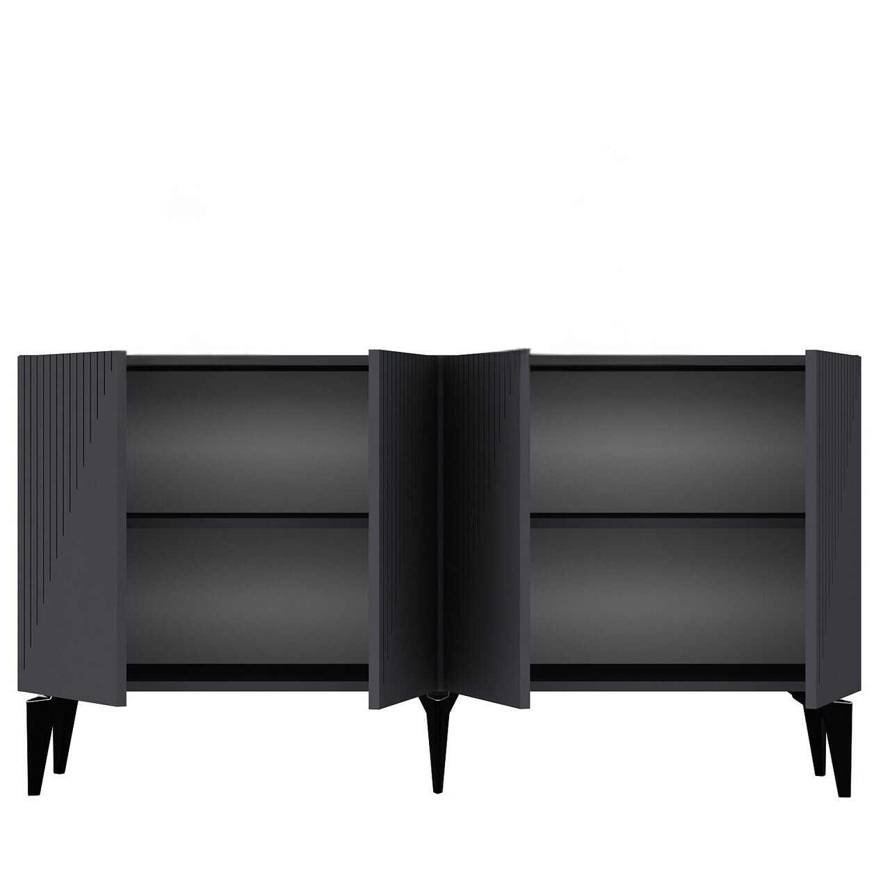 Consola, Hanah Home, Batum 150, 150x79x32 cm, Antracit — imaginea 6