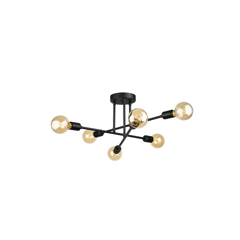 Candelabru, Squid Lighting, Sputnik, 64 x 64 x 30 cm, fier, negru