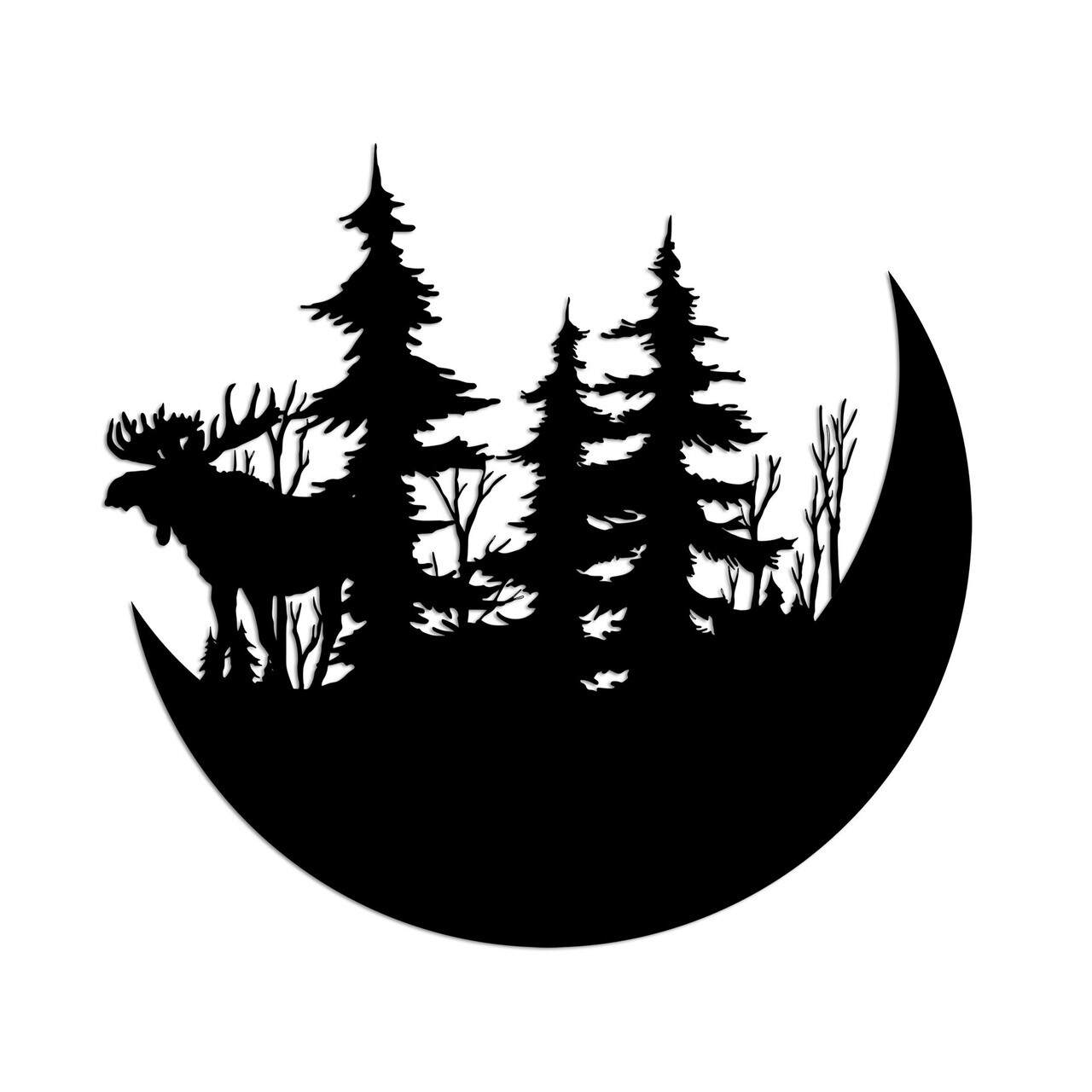 Decoratiune de perete, The Wild Nature 2, Dimensiune: 50 x 46 cm, Negru — imaginea 5