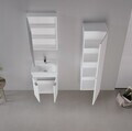 Dulap de baie cu chiuvetă, Hanah Home, Desna 50, Alb mat
