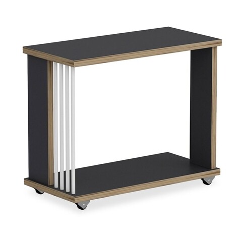 Masuta de cafea negro, pakoworld, 50x24x42 cm, pal melaminat, gri inchis