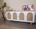 Consola, Wolina, Bohem, 80x180x41 cm, MDF , Alb / Stejar