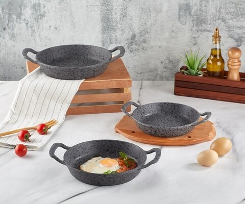 Set 3 tigai N15713, Noble Life, teflon/aluminiu, negru mezoni.ro