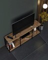 Comoda TV, Valovi, Nina, 124x46x26 cm, PAL, Negru