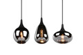 Lustra Lumina, TRIO, 60x6.5x150 cm, 40W, 3x E14, metal, negru mat/argintiu