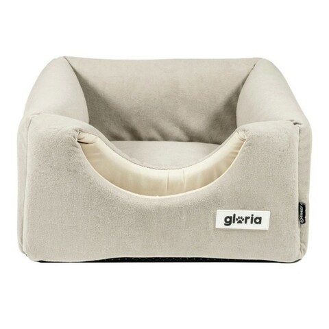 Pat pentru caini sweet, gloria, 40 x 40 cm, multifunctional, poliester, bej