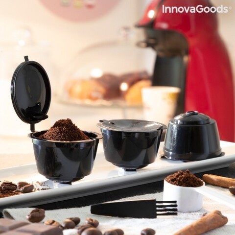 Set de 3 capsule de cafea reutilizabile, redol innovagoods, 5.3x3.5x5.5 cm