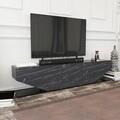 Comoda TV, Retricy, Inci, 180x30x45 cm, PAL, Negru