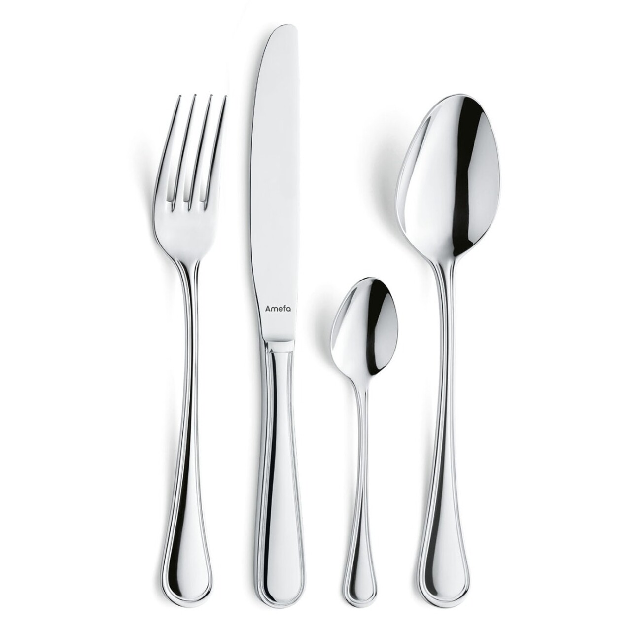 Set tacamuri 24 piese Haydn, Amefa, 6 persoane, inox 18/10, argintiu - 1 | YEO