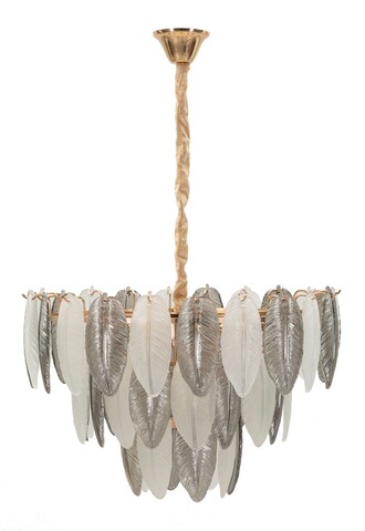 Lustra Leafy, Mauro Ferretti, 9 x E14, 20W, 60x40 cm, sticla/fier, multicolor
