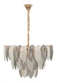 Lustra Leafy, Mauro Ferretti, 9 x E14, 20W, 60x40 cm, sticla/fier, multicolor