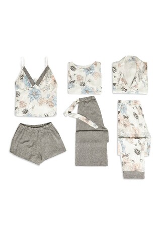 Set pijamale dama, 637BNC1259 – L, Benicia, Viscoza, Ecru Benicia