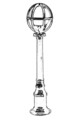 Lampadar de exterior, Avonni, 685AVN1141, Plastic ABS, Alb/Negru