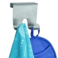 Cuier pentru usa Forma, iDesign, 2 agatatori, 7x5.5x6.5 cm, inox