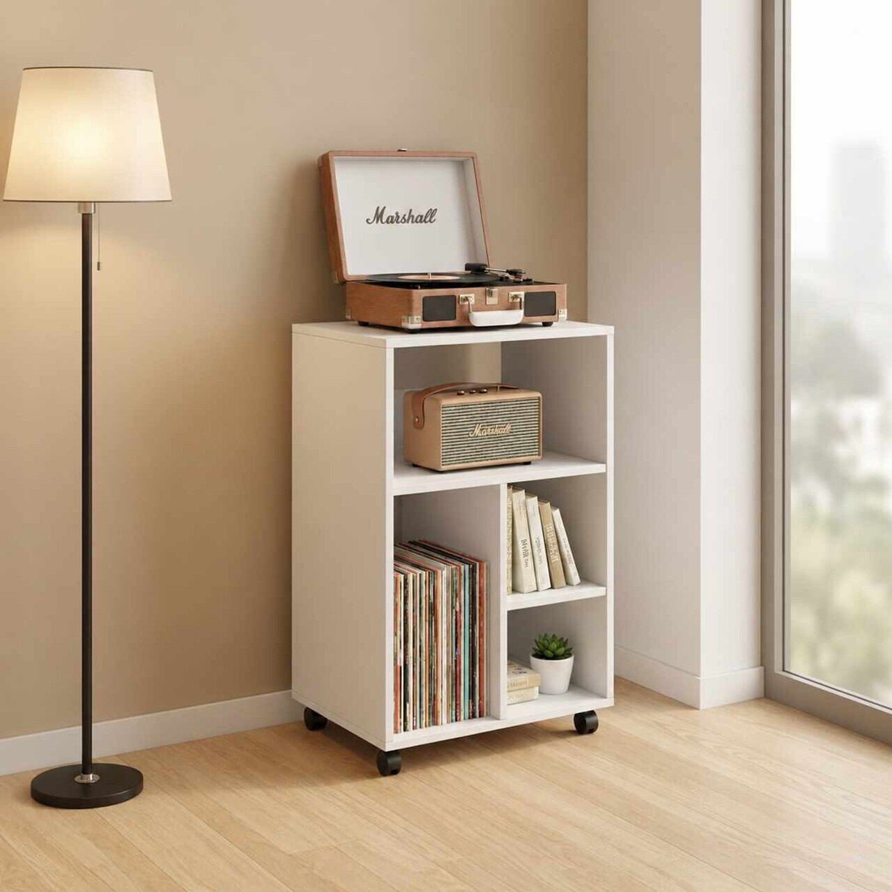 Corp biblioteca Hanah Home Cuup 50x75x40 cm PAL Alb