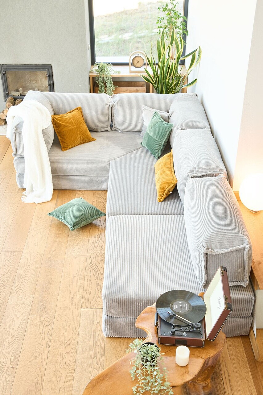 Coltar, Atelier del Sofa, 118FVL1405, Tesatura plus reiata, Gri deschis - view 2