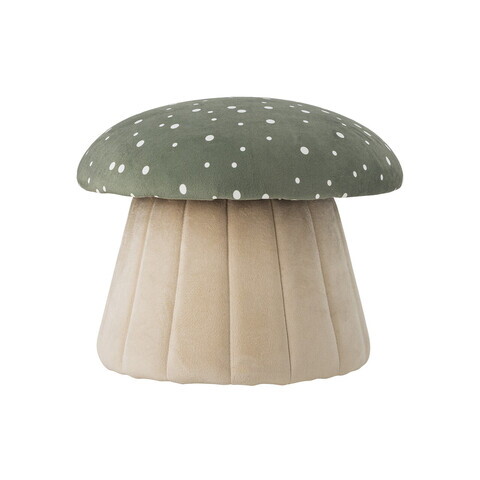 Taburet, Bloomingville, Lue Green, 37x30 cm, FSC 100%, MDF/lemn de pin/poliester, multicolor