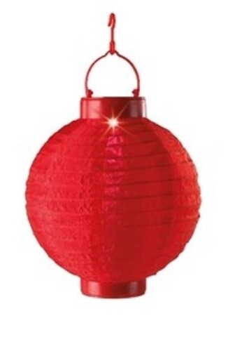 Lampa de gradina Lampion, Lumineo, Ø20 cm, 1 led, rosu