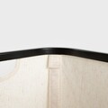 Cos de rufe Davey, Homla, 40.5x33x42 cm, poliester/in/bambus, alb/negru