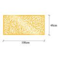 Decoratiune de perete, Decorative Panel 2, Metal, 100 x 48 cm, Auriu