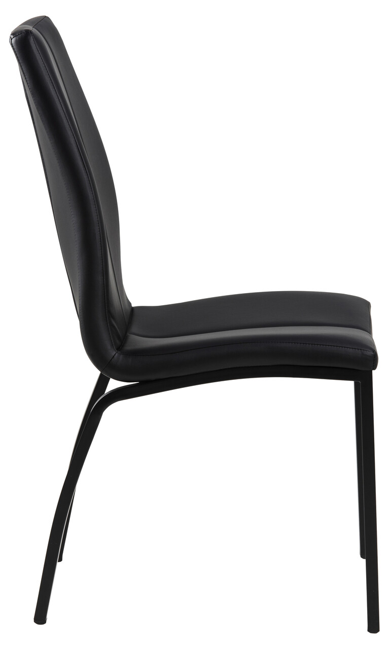 Scaun Asama, Actona, 43.5x57x95 cm, piele ecologica/otel, negru - view 9
