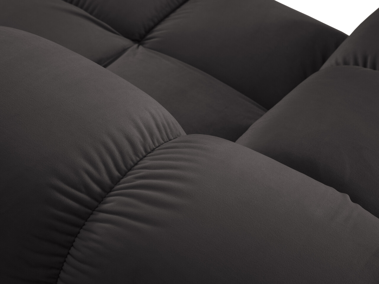 Sezlong living stanga 1 loc, Bellis, Micadoni Home, BL, 155x94x70 cm, catifea, gri inchis - view 4