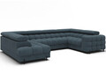 Coltar extensibil stanga 3 locuri ELTAP, LT-40JAF, Fectory, 346x205x93 cm, lemn/poliester, albastru