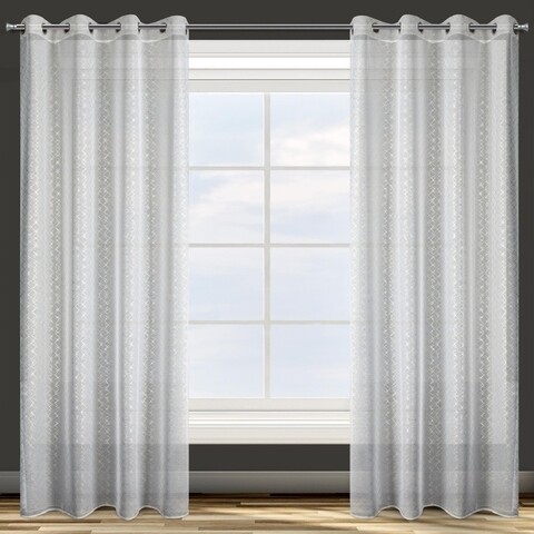 Poza Draperie Eurofirany, Fibi, 140x250 cm, poliester, alb/auriu deschis