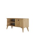 Comoda TV, Mezza, Retro 1552, 90 x 44.6 x 29.5 cm, pal melaminat, stejar