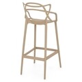 Scaun bar, Floyd, L.50 l.54 H.109, plastic, bej