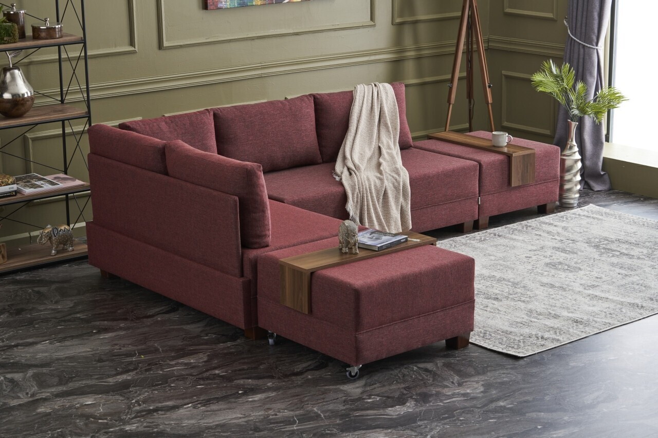 Coltar, Atelier del Sofa, 613LFS1160, Rosu claret — imaginea 2