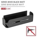 Polita pentru baie Bivio, Wenko, 30x10.5x8 cm, aluminiu, negru