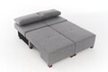 Canapea extensibila 3 locuri, Balcab Home, 825BLC4310, Lemn, Gri