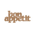 Decoratiune de perete, Bon Appetit 2, Metal, Dimensiune: 59 x 27 cm, Cupru