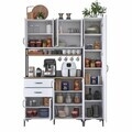 Dulap multifunctional, Hanah Home, JE266, 160x218.6x45 cm, Alb/Maro