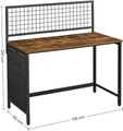 Birou, Vasagle,  118 x 60 x 114.5 cm,  otel/PAL, maro rustic