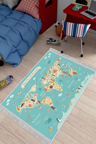 Covor, ELS577, 100x150 cm, Catifea, Multicolor