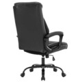 Scaun de birou Victory, Pakoworld, 64.5x72.5x118 cm, piele ecologica, negru