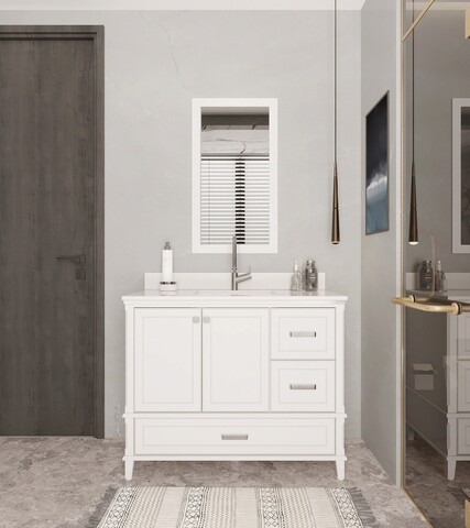 Set mobilier de baie (2 piese), jussara, yukon 42, alb
