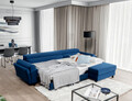 Coltar extensibil dreapta 4 locuri ELTAP, Mari-70, Mariall, 288x200x92 cm, lemn/poliester, albastru