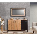 Bufet inferior Cosmo Nora, Sapphire, 140x45x80 cm, natural/negru