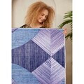 Covor, Woosonıl048, 160x230 cm, Mov / Liliac / Albastru