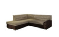Coltar extensibil stanga 4 locuri ELTAP, BR08, Bergen, 247x214x83 cm, lemn/poliester, bej/maro inchis