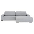 Coltar extensibil cu sezlong dreapta, Livorno, L.303 l.183/99 H.85, stofa, gri deschis