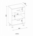 Dulap pentru bucatarie, Wooden Art, Neptun White, 60x86x35.5 cm