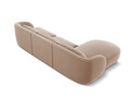 Coltar stanga 4 locuri, Tulum, Cosmopolitan Design, 255x156x70 cm, catifea, bej