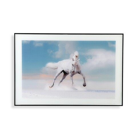 Tablou decorativ Sky Horse, Versa, 40 x 60 cm, sticla/MDF