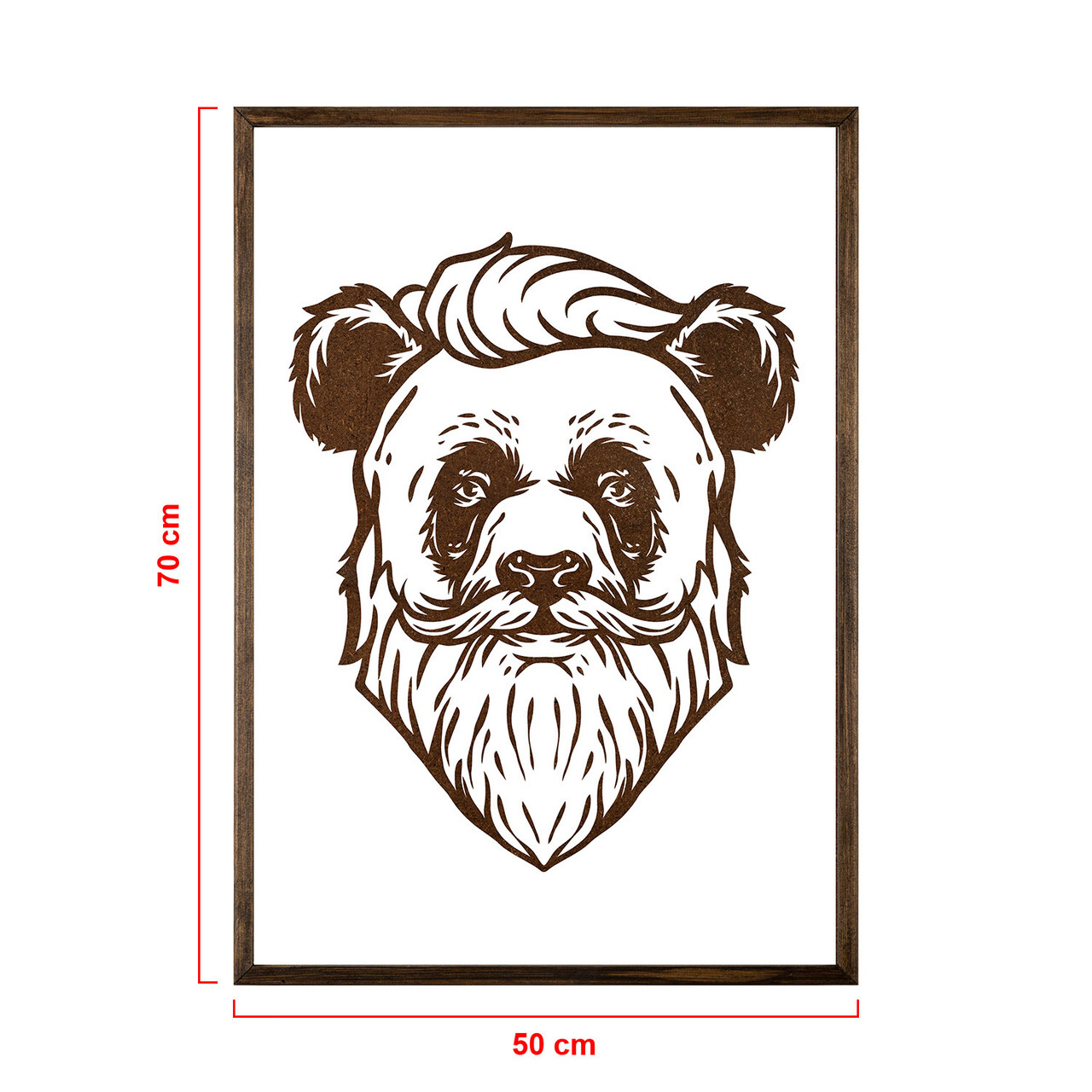 Tablou decorativ, TD088, Lemn, Desenat manual, Natural